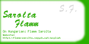 sarolta flamm business card